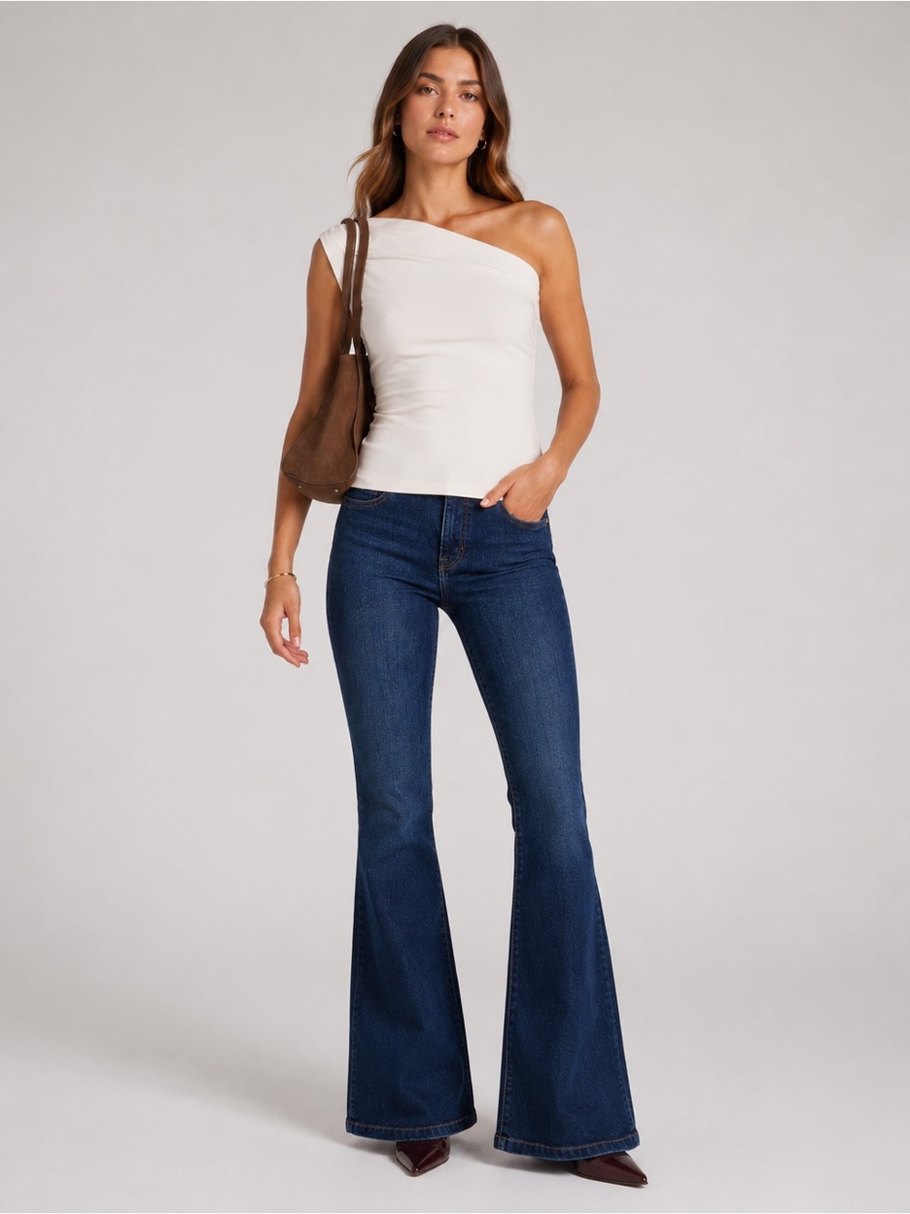 SPANXshape EveryWear Pull-On Flare Jeans - Authentic Blue - Size Large